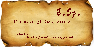 Birnstingl Szalviusz névjegykártya